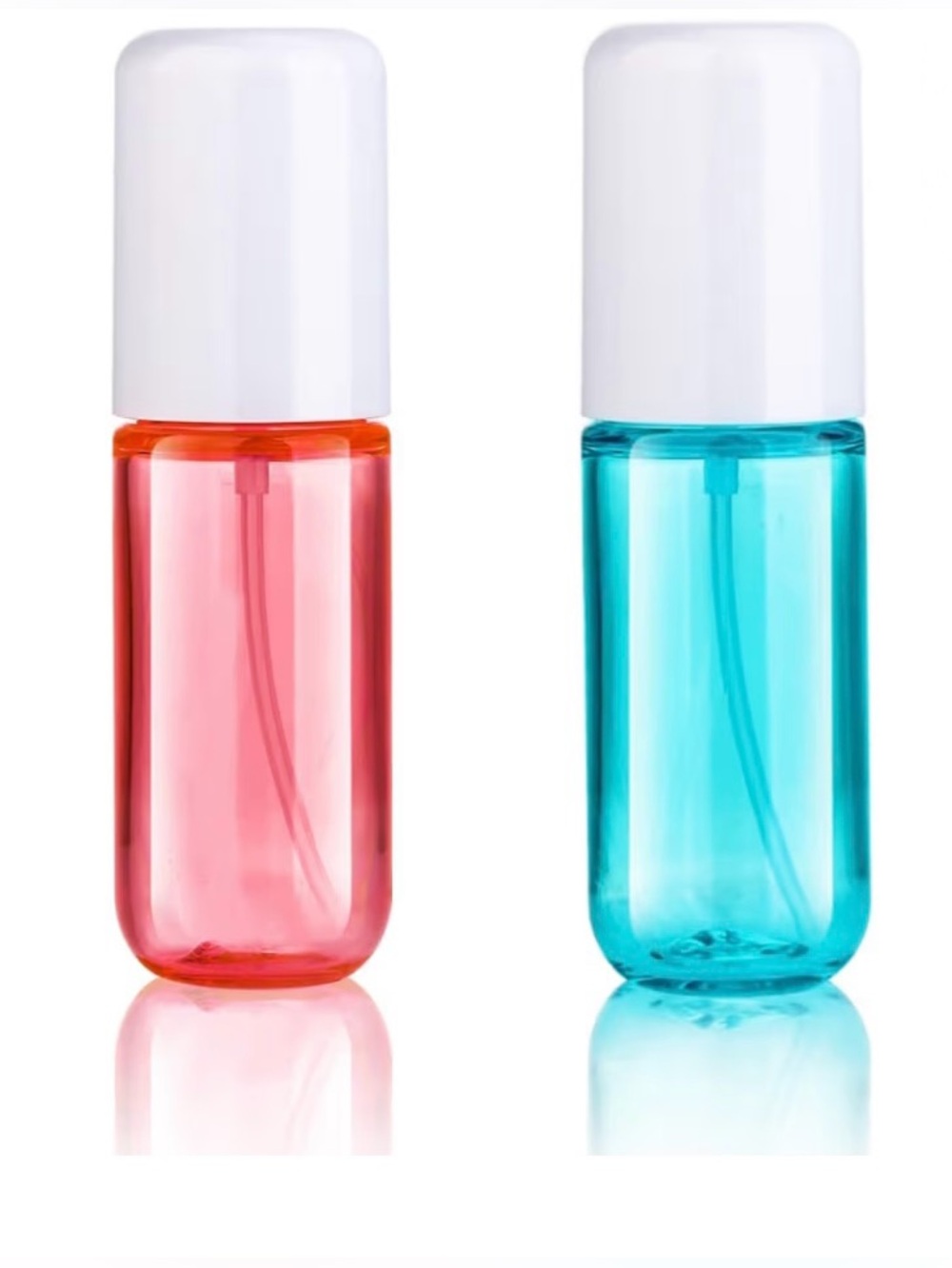 Small Spray Bottles Travel Size Refillable Red and Blue